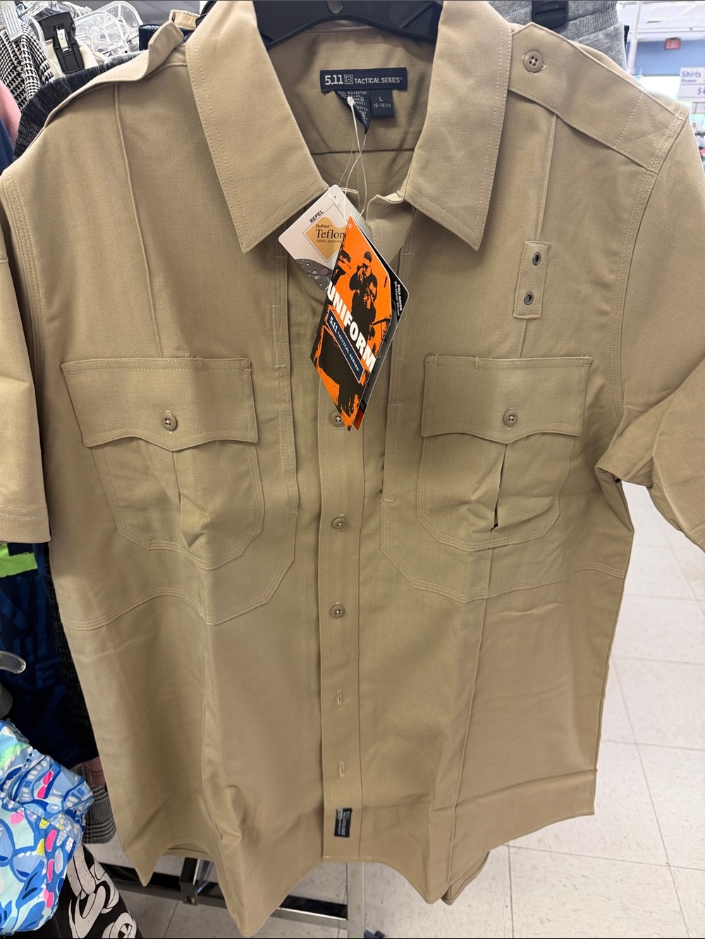 5.11 Tactical Short Sleeve Button-Down Shirt - Khaki